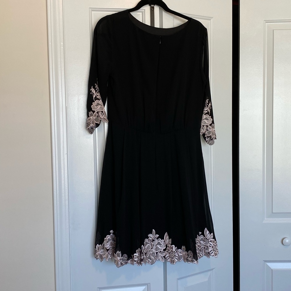 Ted Baker black dress with pink lace